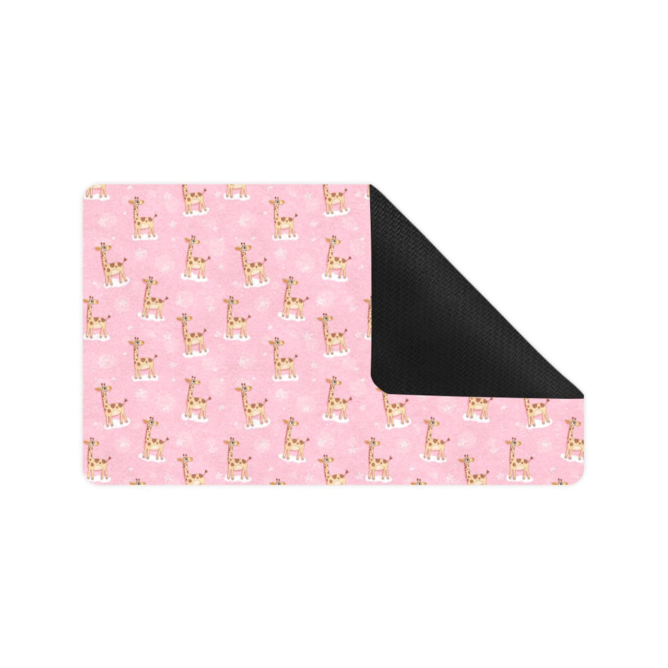 Giraffe Pattern Print Design 01 Doormat