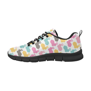 Colorful Rabbit Pattern Men's Sneakers Black