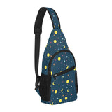 Moon Star Pattern All Over Print Chest Bag