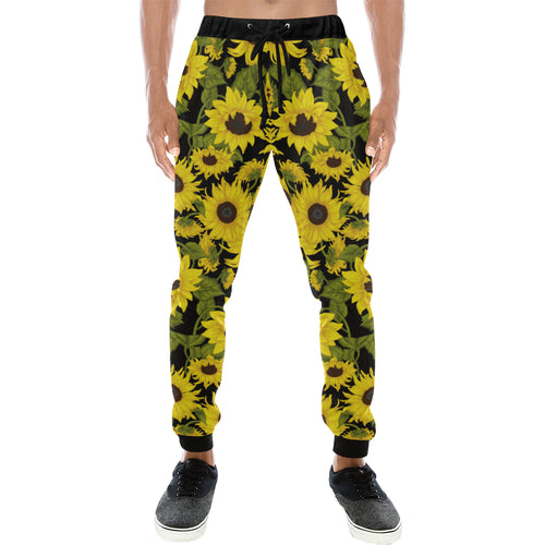 Sunflower Theme Pattern Unisex Casual Sweatpants