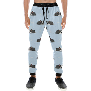 Sleep Boston Terrier Bone Pattern Unisex Casual Sweatpants