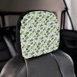 Lotus Waterlily Pattern Car Headrest Cover