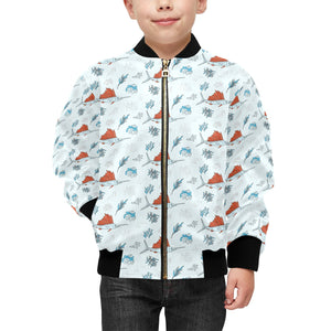 Swordfish Pattern Print Design 03 Kids' Boys' Girls' Bomber Jacket