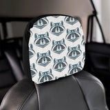 Raccoon Head Pattern Car Headrest Cover