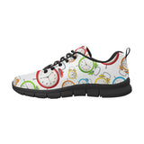 Colorful Clock Pattern Men's Sneakers Black