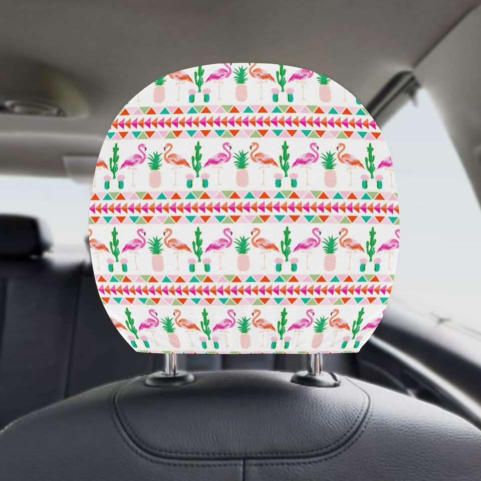 Flamingo Pattern Car Headrest Cover