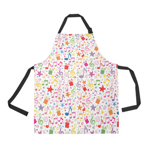 Music Notes Pattern Print Design 04 Adjustable Apron