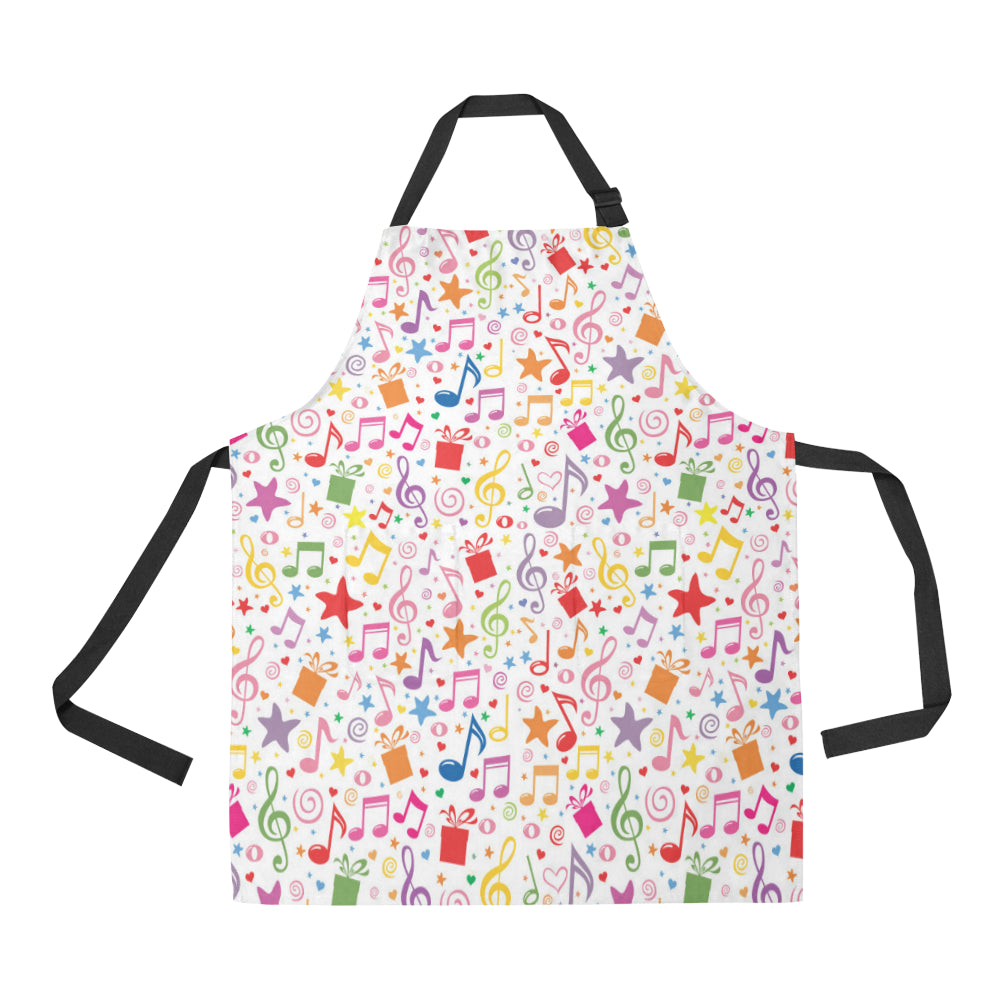 Music Notes Pattern Print Design 04 Adjustable Apron