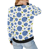 Blueberry Pattern Women's Crew Neck Sweatshirt