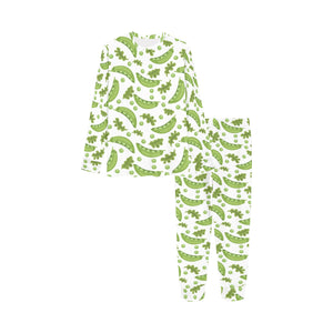 Green Peas Pattern Print Design 02 Kids' Boys' Girls' All Over Print Pajama Set