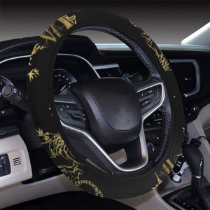 Bengal Tiger and Tree Pattern Car Steering Wheel Cover