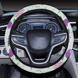 Eggplant Pattern Print Design 03 Car Steering Wheel Cover