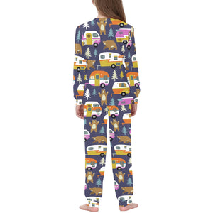 Camper Van Pattern Print Design 02 Kids' Boys' Girls' All Over Print Pajama Set