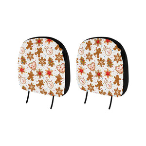 Christmas Cookie Pattern Car Headrest Cover