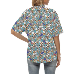 Hummingbird Pattern Print Design 02 Women's All Over Print Hawaiian Shirt