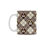 Beagle with Sunglass Pattern Classical White Mug (FulFilled In US)