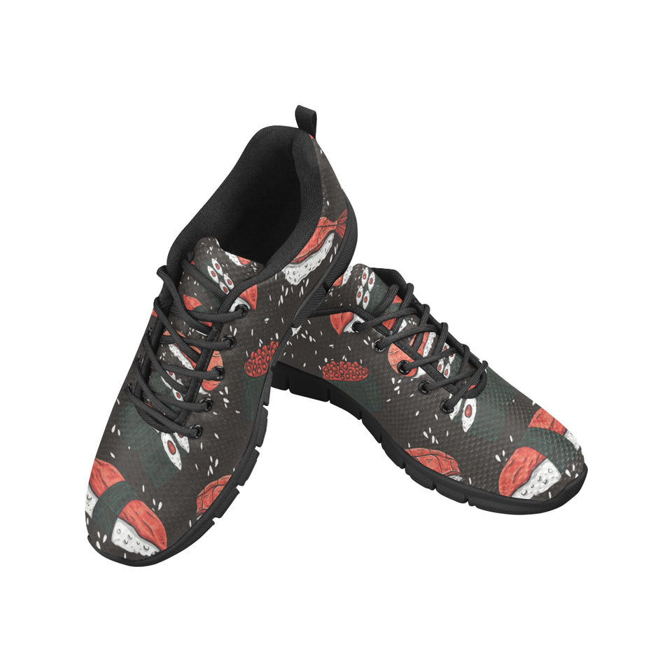 Sushi Theme Pattern Men's Sneakers Black