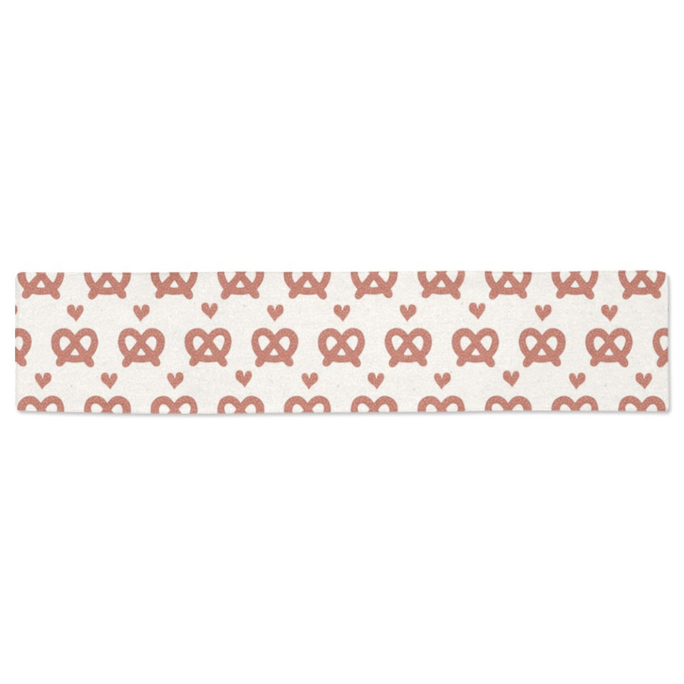 Pretzels Pattern Print Design 01 Table Runner