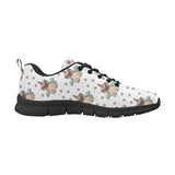 Unicorn Pug Pattern Men's Sneakers Black