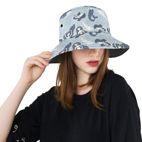 Mermaid Dolphin Pattern Unisex Bucket Hat