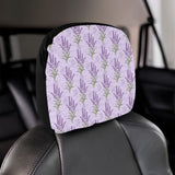 Lavender Pattern Background Car Headrest Cover