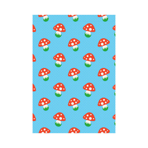 Mushroom Pokkadot Pattern House Flag Garden Flag