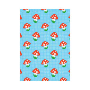 Mushroom Pokkadot Pattern House Flag Garden Flag