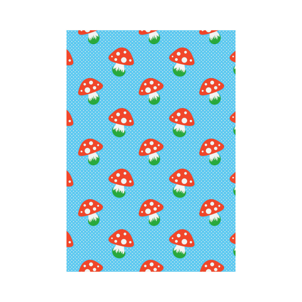 Mushroom Pokkadot Pattern House Flag Garden Flag