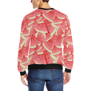 Watermelon Pattern Background Men's Crew Neck Sweatshirt