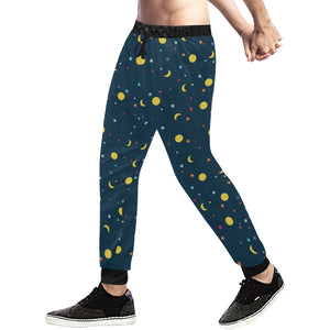 Moon Star Pattern Unisex Casual Sweatpants