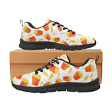 French Fries Pattern Men's Sneakers Black