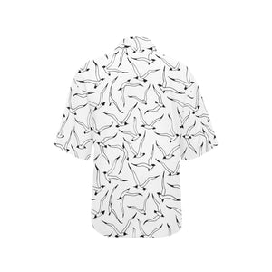 Seagull Pattern Print Design 04 Women's All Over Print Hawaiian Shirt