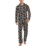 Skate Board Pattern Print Design 02 Men's Long Pajama Set