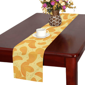 Potato Chips Pattern Print Design 04 Table Runner