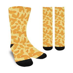 Potato Chips Pattern Print Design 04 Crew Socks