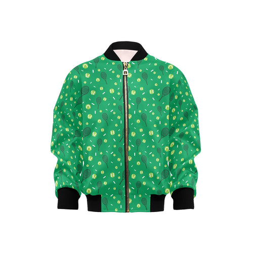 Tennis Pattern Print Design 03 Kids' Boys' Girls' Bomber Jacket