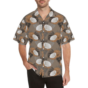 Coconut Pattern Print Design 02 Men's All Over Print Hawaiian Shirt (Model T58)