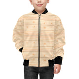 Wood Printed Pattern Print Design 05 Kids' Boys' Girls' Bomber Jacket