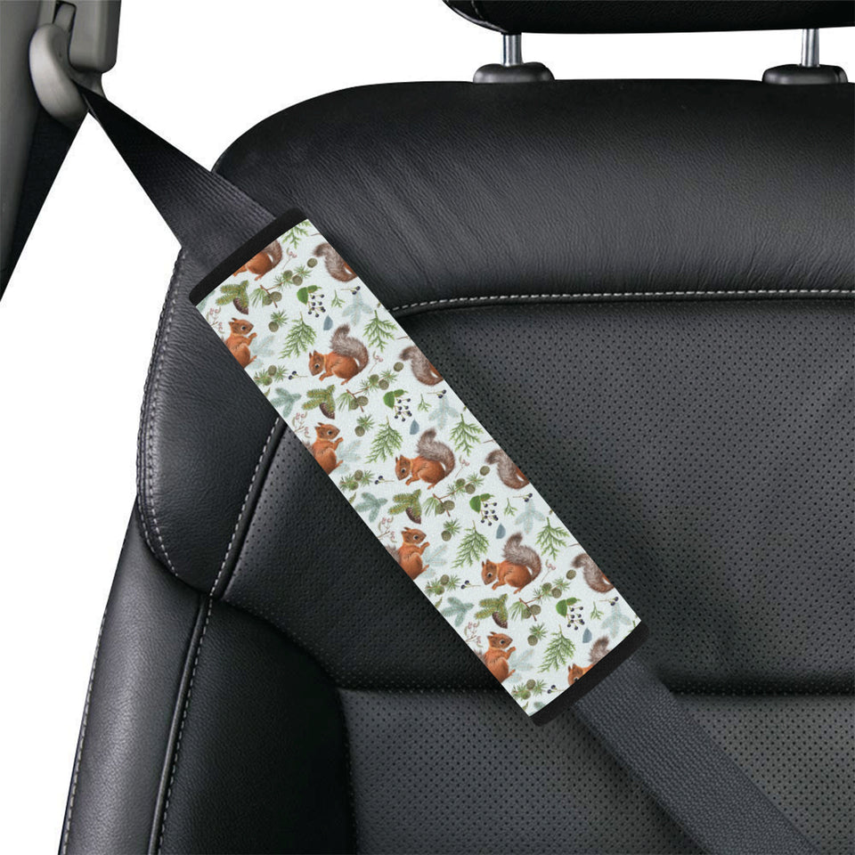 Squirrel Pattern Print Design 02 Car Seat Belt Cover