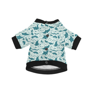 Stingray Pattern Print Design 01 All Over Print Pet Dog Round Neck Fuzzy Shirt