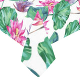 Pink Lotus Waterlily Pattern Tablecloth
