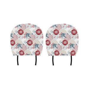 Japanese Fan Pattern Car Headrest Cover