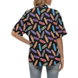 Skate Board Pattern Print Design 04 Women's All Over Print Hawaiian Shirt