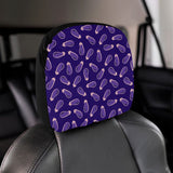 Eggplant Pattern Print Design 02 Car Headrest Cover