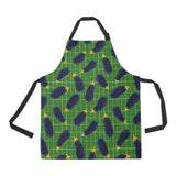 Eggplant Pattern Print Design 04 Adjustable Apron