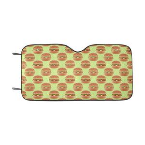 Hamburger Pattern Print Design 02 Car Sun Shade