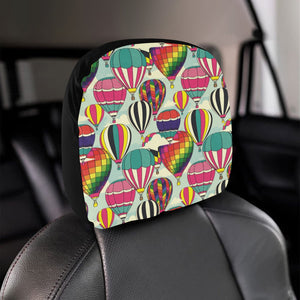 Hot Air Balloon Pattern Background Car Headrest Cover