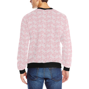 Sakura Pink Pattern Men's Crew Neck Sweatshirt