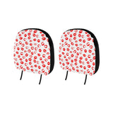 Lips Pattern Print Design 01 Car Headrest Cover