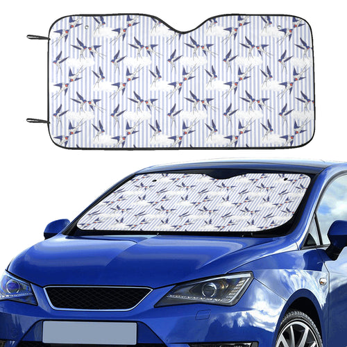 Swallow Pattern Print Design 03 Car Sun Shade